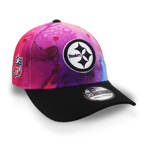 Gorra New Era 39 Thirty NFL Steelers Crucial Catch 22 Rosa