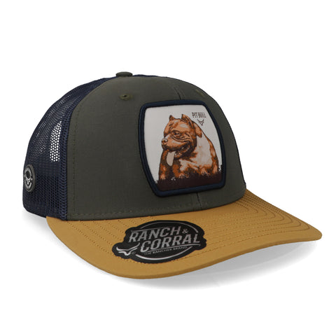 Gorra Ranch & Corral Dog Breeds Pitbull Gris Unitalla