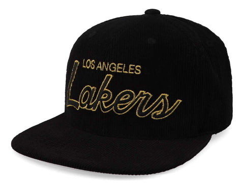 Gorra Mitchell & Ness Nba Cord Script Snapback Lakers Negro
