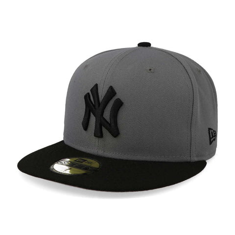 Gorra New Era 59 Fifty MLB Yankees Basic Gris Oscuro Cerrada