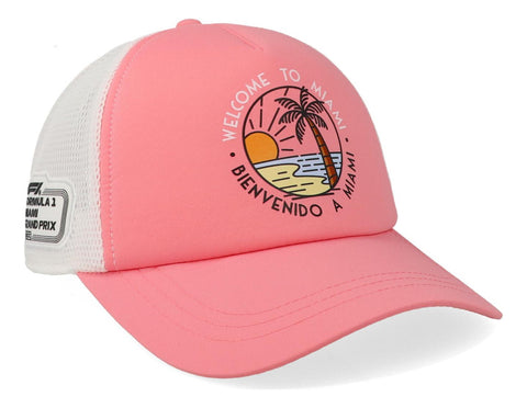Gorra Formula 1 Fw Pastel Miami Trucker Rosa Pastel Unitalla