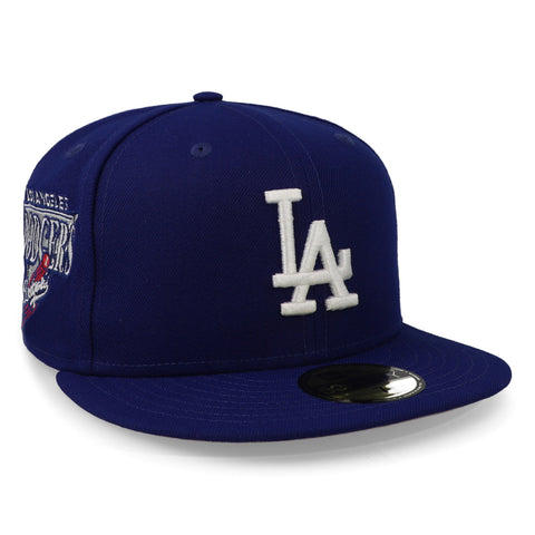 Gorra New Era 59 Fifty MLB Dodgers Throwback Azul Cerrado