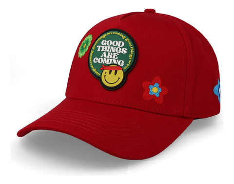 Gorra Problematic Chiquete Good Things Curva Rojo Unitalla