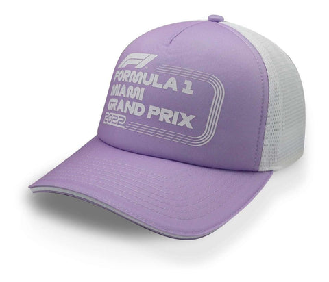 Gorra Formula 1 Trucker Miami Lila Pastel Unitalla