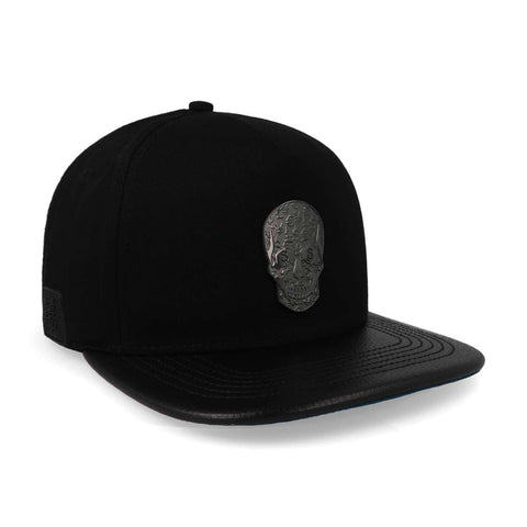 Gorra Cash Only Skull Negro Cotton Visor Verde Unitalla