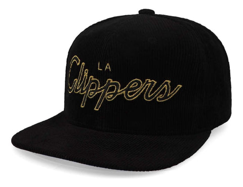 Gorra Mitchell & Ness Nba Cord Script Snapback Clippers Negr