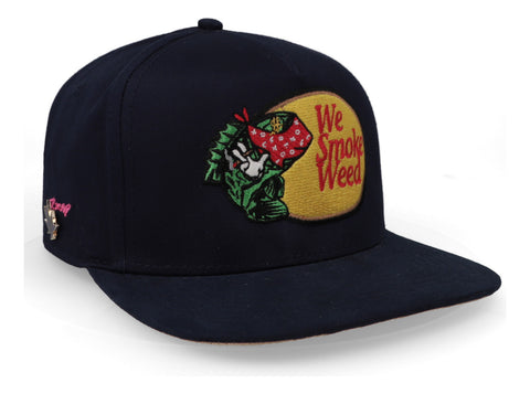 Gorra Cash Only We Smoke Weed Snk Azul Marino Unitalla