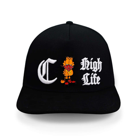 Gorra Cash Only Snapback Orange Cat Negro Unitalla