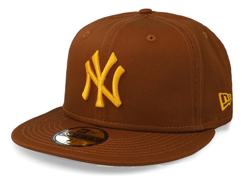 Gorra New Era 59 Fifty MLB Yankees Essential Marrón Cerrada