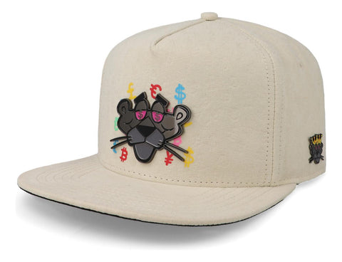 Gorra Cash Only Pantera Negro Full Blanca Unitalla
