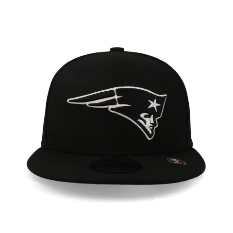 Gorra New Era 9 Fifty NFL Patriots Black and White Negro