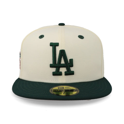 Gorra New Era 59 Fifty MLB Dodgers Rusty Chrome Blanco