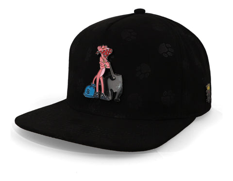 Gorra Cash Only Pantera Mascota Lisa Curva Negra Unitalla