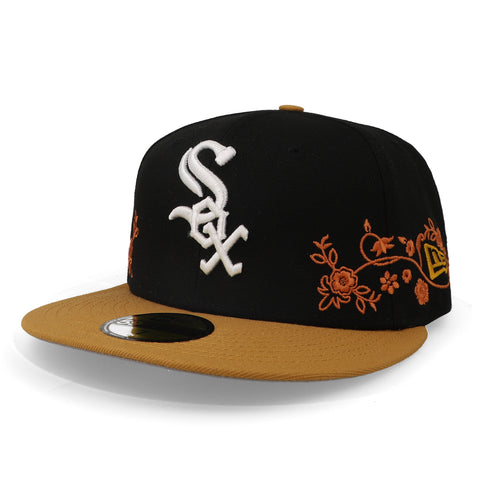 Gorra New Era 59 Fifty Floral Vine White Sox Negro Cerrado