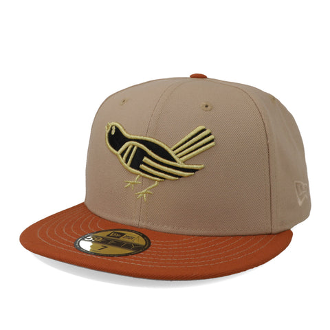 Gorra New Era 59 Fifty MLB Orioles Camello Cerrado