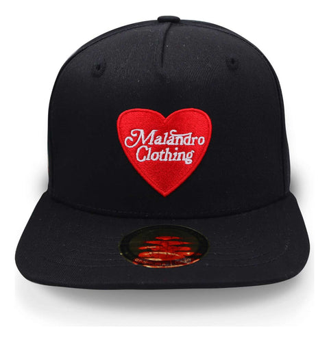 Gorra Malandro Red Heart Negro Unitalla