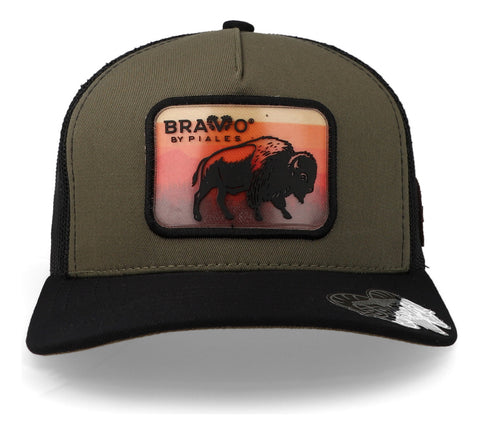 Gorra Piales Bison Br-0003 Olivo Unitalla