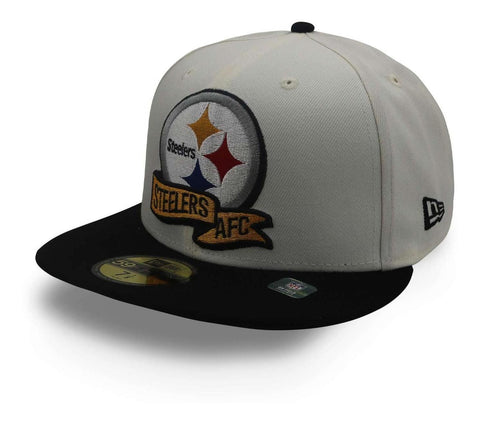Gorra New Era 59 Fifty Nfl Sideline Steelers Beige
