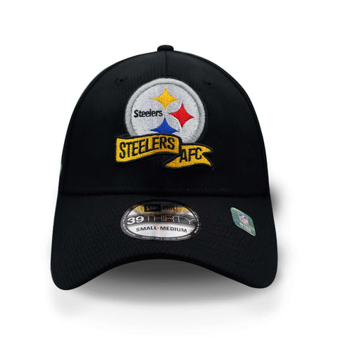 Gorra New Era 39 Thirty NFL Steelers Sideline Coach Negro